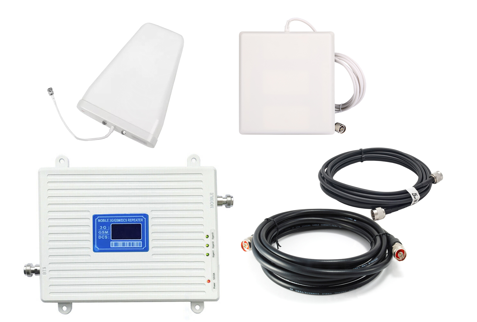 Репитер Repeater 2G-3G-4G/LTE 900-1800-2100МГц до 400 кв.м. 17 дБн.