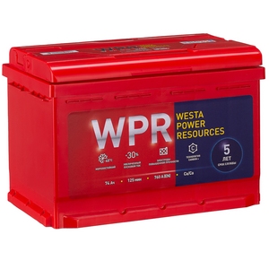 

Аккумулятор WPR 74 Ач 760А прямая полярность