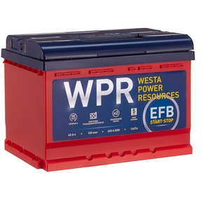 

Аккумулятор WPR EFB 60 Ач 620А низкий прямая полярность