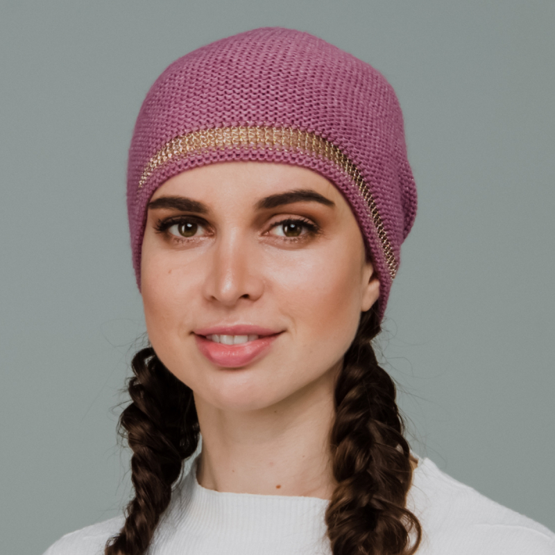 

Шапка бини женская Flioraj 352FJ фиолетовая р. ONE SIZE, 352FJ