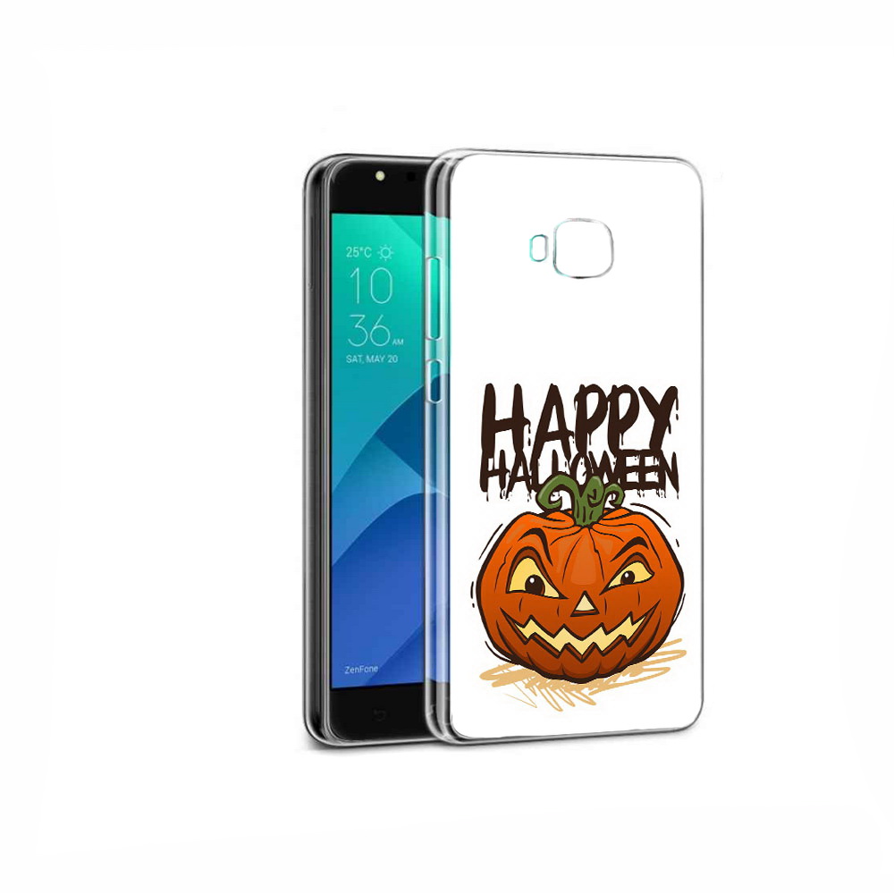 

Чехол MyPads Tocco для Asus ZenFone 4 Selfie Хэллоуин счастливый, Прозрачный, Tocco