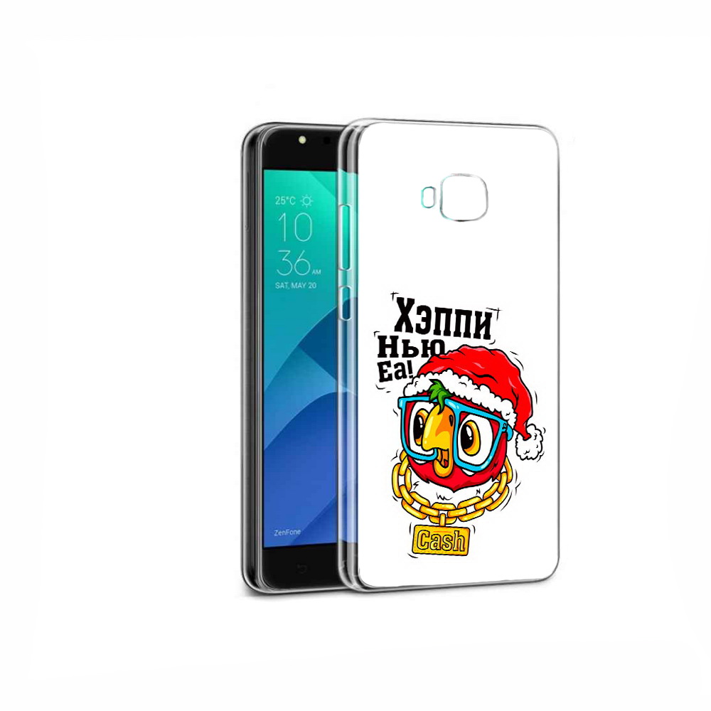 

Чехол MyPads Tocco для Asus ZenFone 4 Selfie Хэппи нью еа, Прозрачный, Tocco