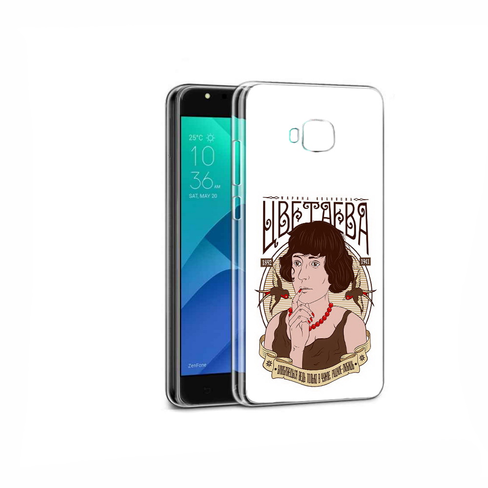 

Чехол MyPads Tocco для Asus ZenFone 4 Selfie Цветаева, Прозрачный, Tocco