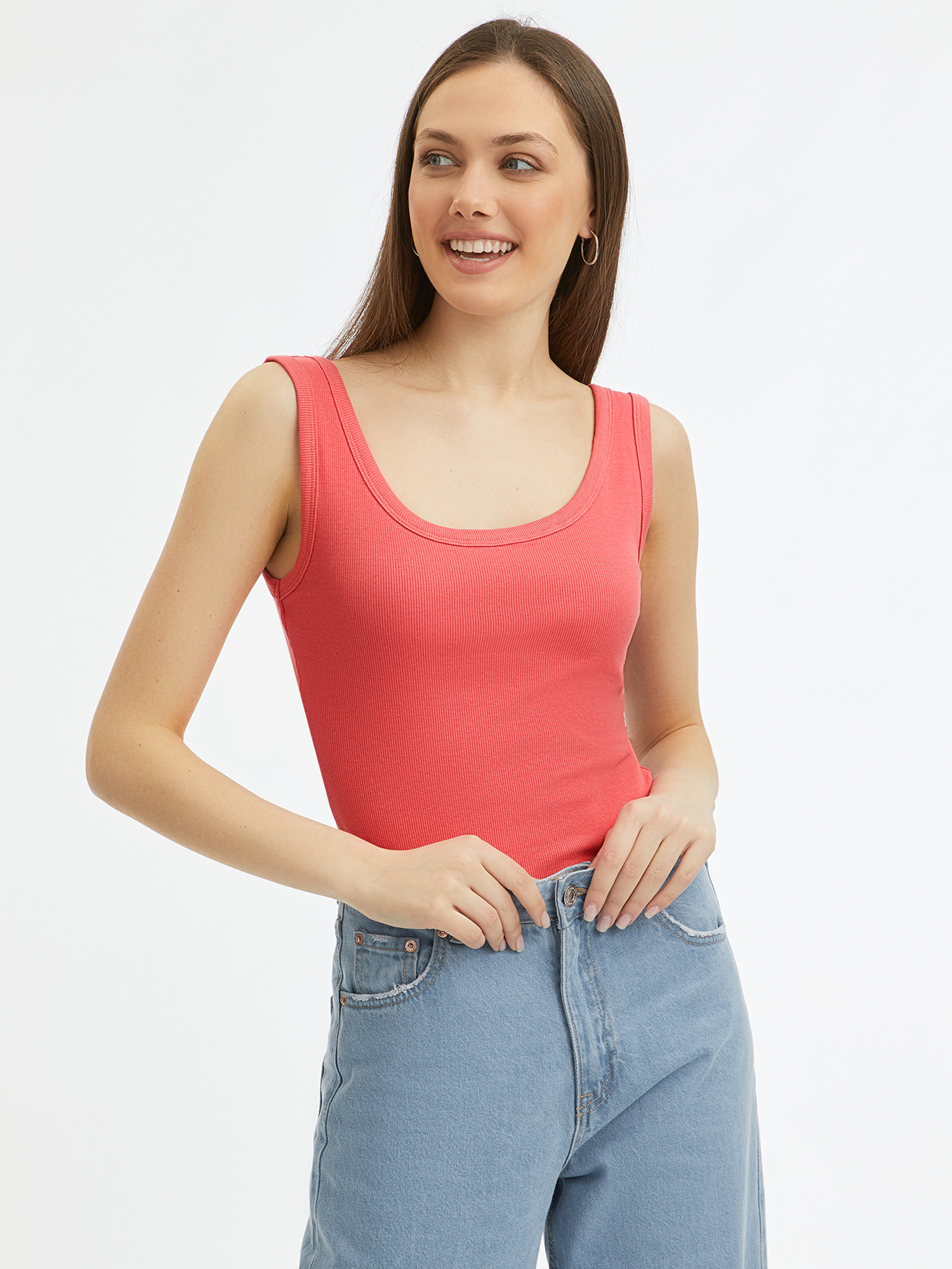 

Майка женская oodji 14315001B розовая 2XL, Розовый, 14315001B