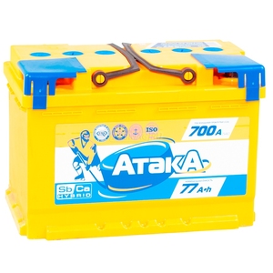 

Аккумулятор Атака 77 Ач 700А прямая полярность