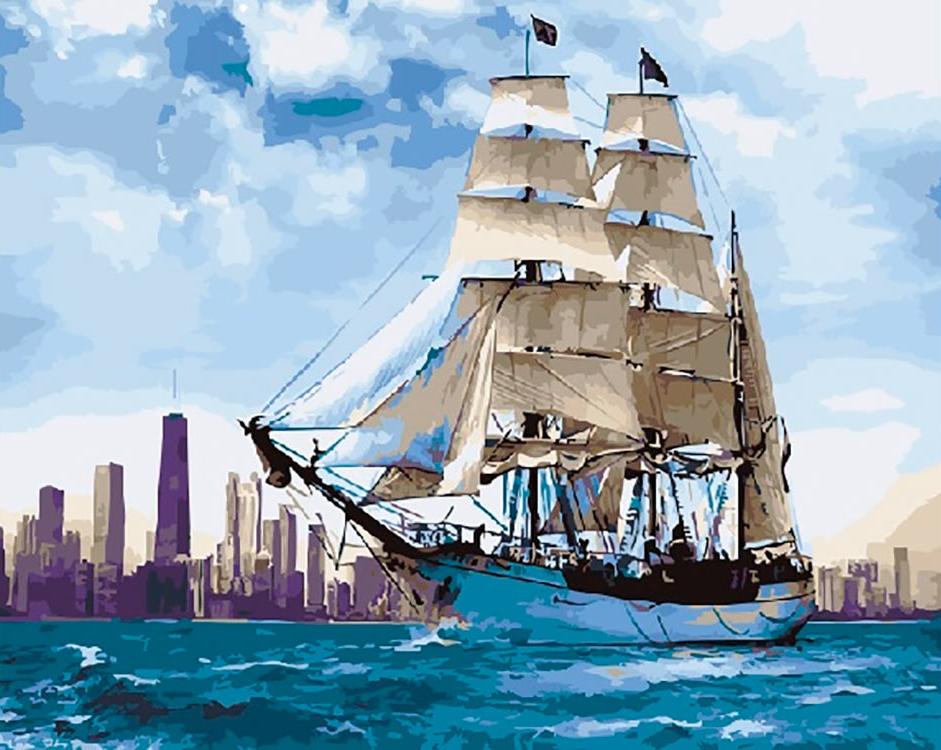 

Картина по номерам ВанГогВоМне Фрегат, 40x50, Фрегат