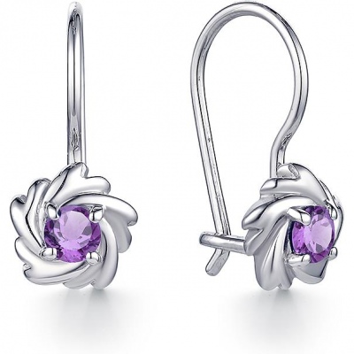 

Серьги с 2 аметистами из серебра Алкор серебро 02-1423_00АМ-00, 02-1423_00АМ-00