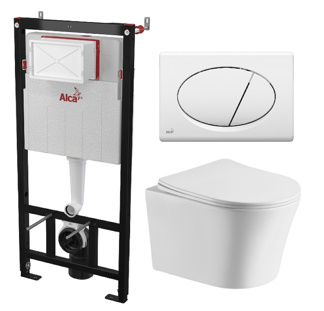 

Комплект инсталляция AlcaPlast + унитаз Cerutti Adige Aria + кнопка белая