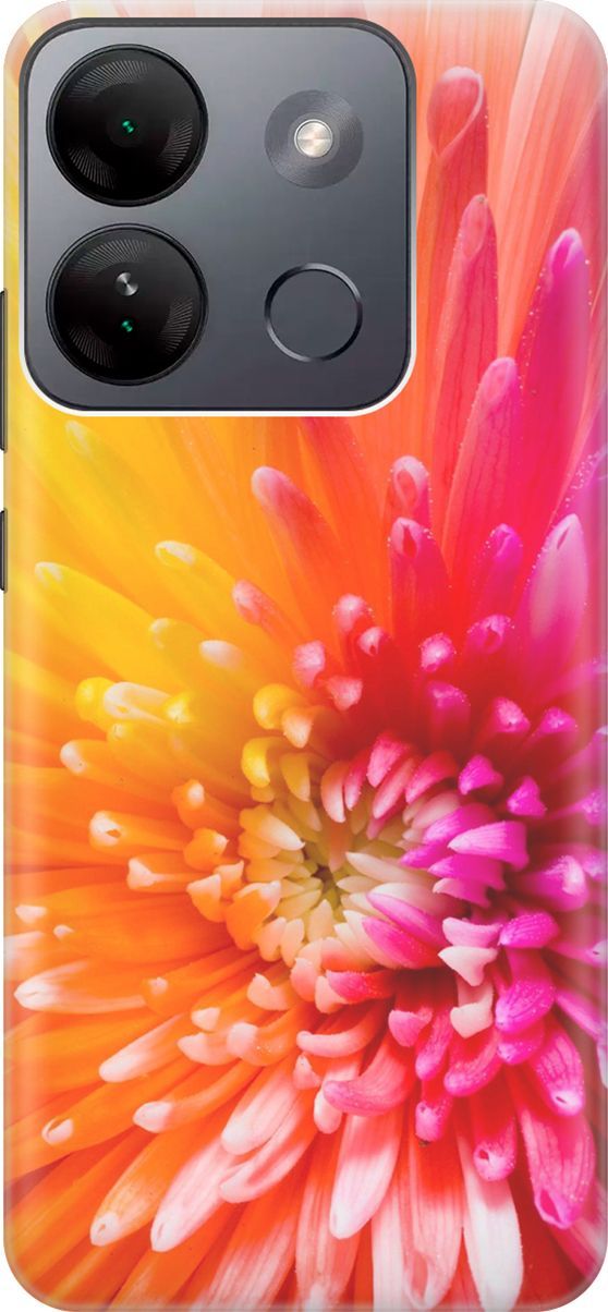 

Чехол на Infinix Smart 7 HD "Розовая хризантема", Оранжевый;розовый, 159430
