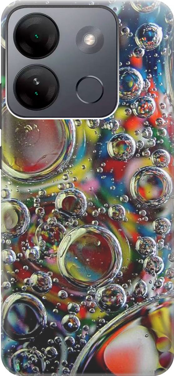 

Чехол на Infinix Smart 7 HD "Маленькие пузырьки", Желтый;красный, 159424
