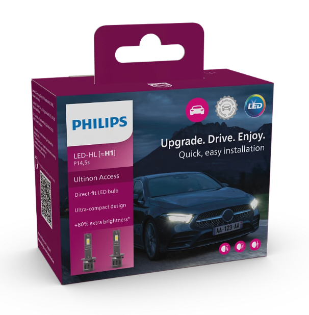 

Комплект светодиодных ламп Philips 11258U2500CX LED H1 11258 12V U2500 CX, 11258U2500CX