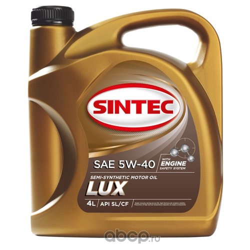 

Моторное масло SINTEC полусинтетическое LUXE SAE 5W40 API SL/CF 4л