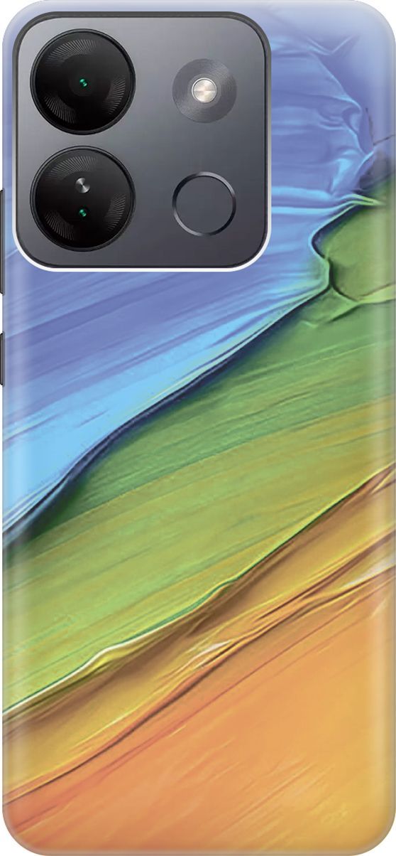 

Чехол на Infinix Smart 7 HD "Желто-синие ткани", Голубой;оранжевый, 159431