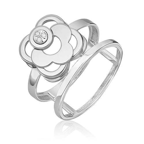 

Кольцо из золота р.  PLATINA jewelry 01-5615-00-101-1120, бриллиант, 01-5615-00-101-1120