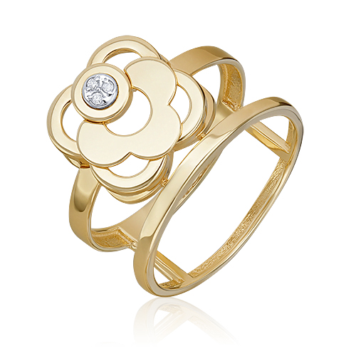 

Кольцо из комбинированного золота с бриллиантом р. 16 PLATINA jewelry 01-5615-00-101-1121, 01-5615-00-101-1121