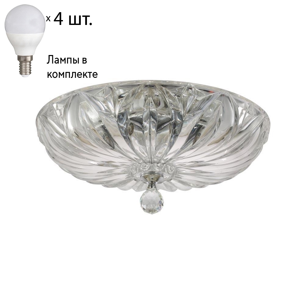 

Подвесной светильник Crystal Lux с лампочками DENIS D400 CHROME+Lamps E14 P45