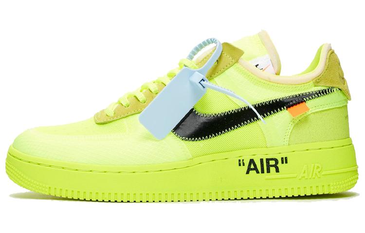 

Кеды унисекс Nike OFF-WHITE x Nike Air Force 1 Part 2 Volt THE TEN зеленые 44 EU, Зеленый, OFF-WHITE x Nike Air Force 1 Part 2 Volt THE TEN