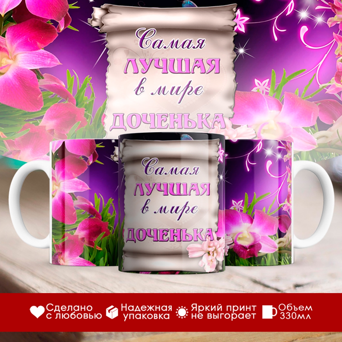 

Кружка Самая лучшая в мире доченька