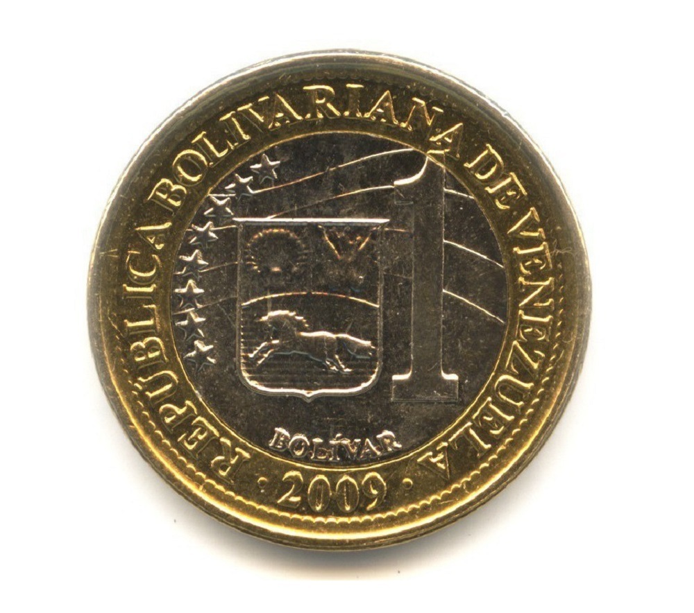 

Памятная монета 1 боливар. Венесуэла, 2009 г. в. Монета в состоянии UNC (без обращения)