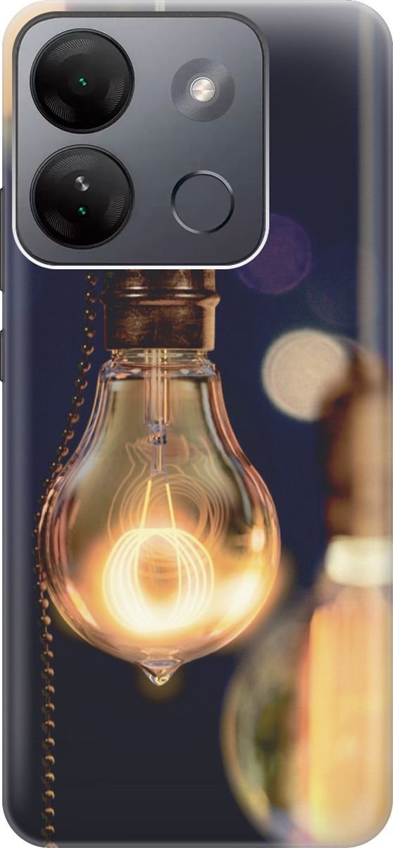 

Чехол на Infinix Smart 7 HD "Ретро-лампа", Желтый;синий, 159426