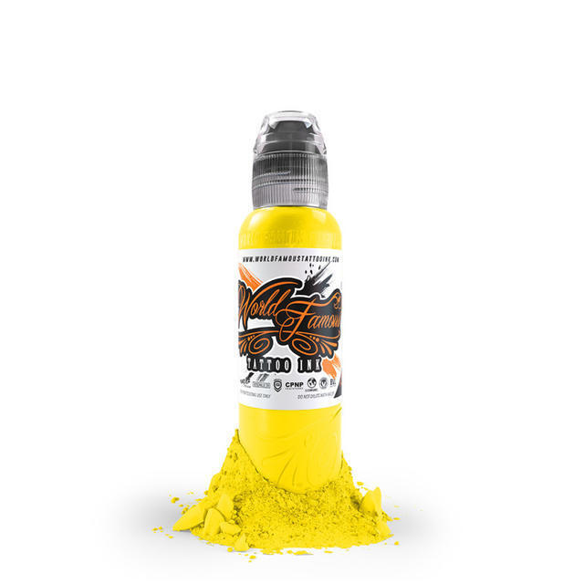 краска world famous tattoo ink canary yellow 2 унции 60 мл Краска для тату World Famous Canary Yellow, 120 мл, желтая