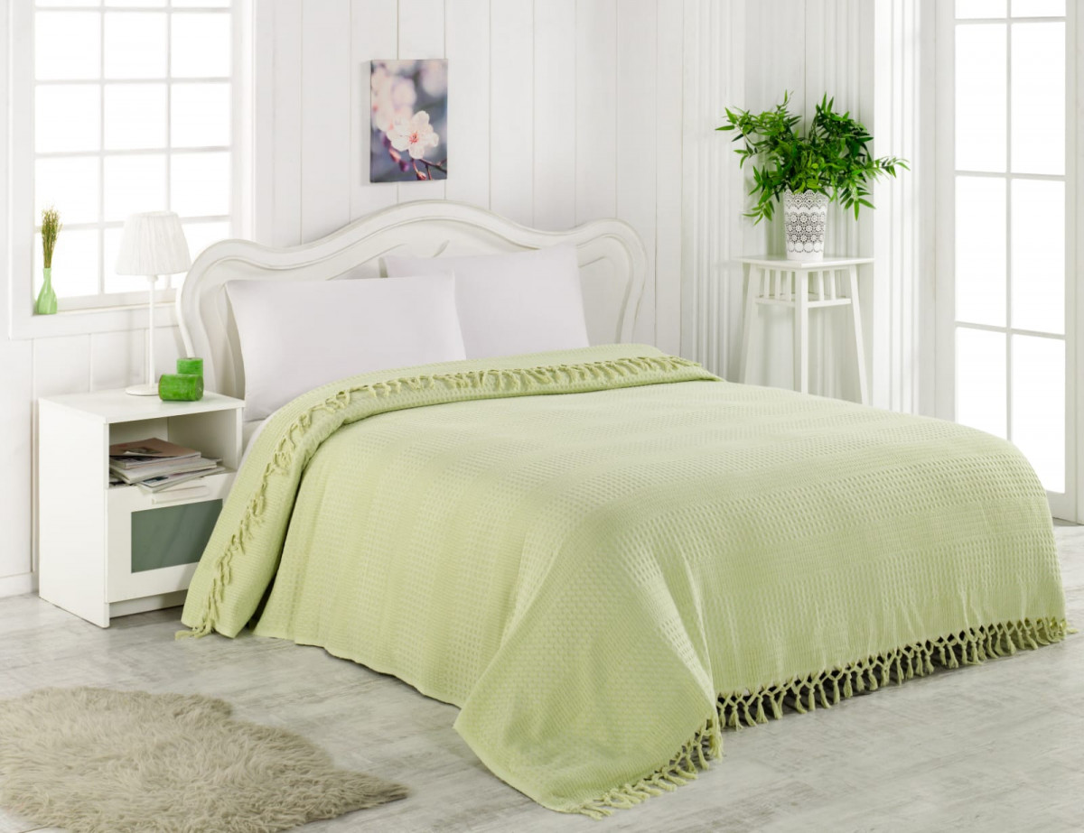 фото Покрывало nice bed spread цвет салатовый green 220x240 irya