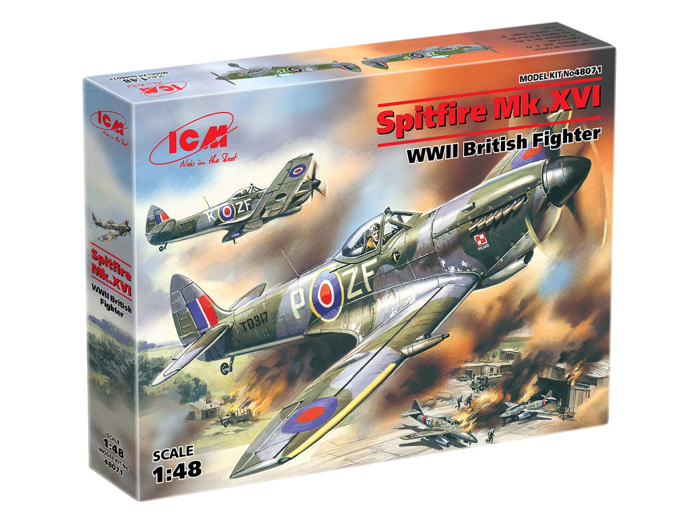 

Сборная модель ICM 1/48 ВВС Великобритании Спитфайр Mk. XVI 48071