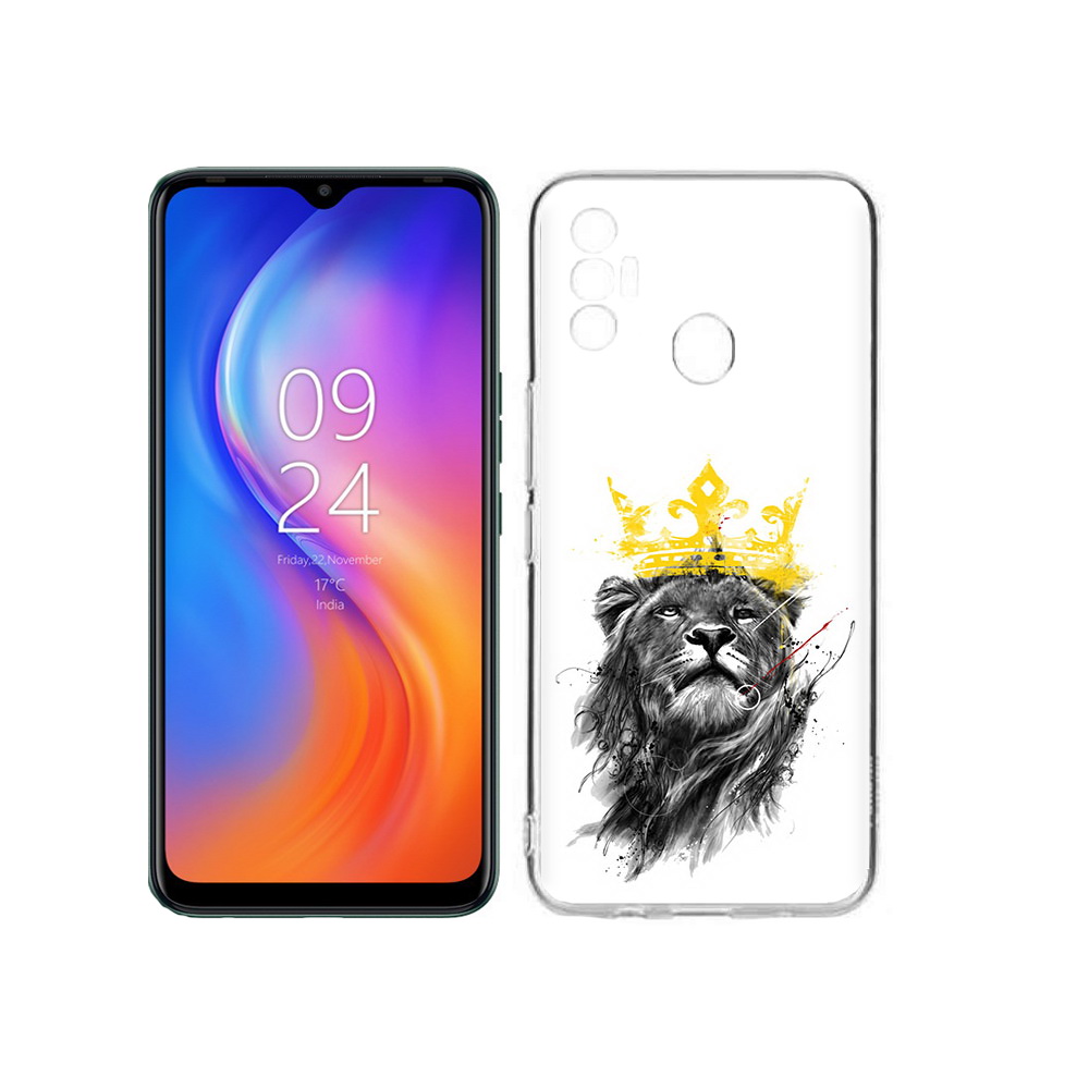 

Чехол MyPads Tocco для Tecno Spark 7 король-лев, Прозрачный, Tocco