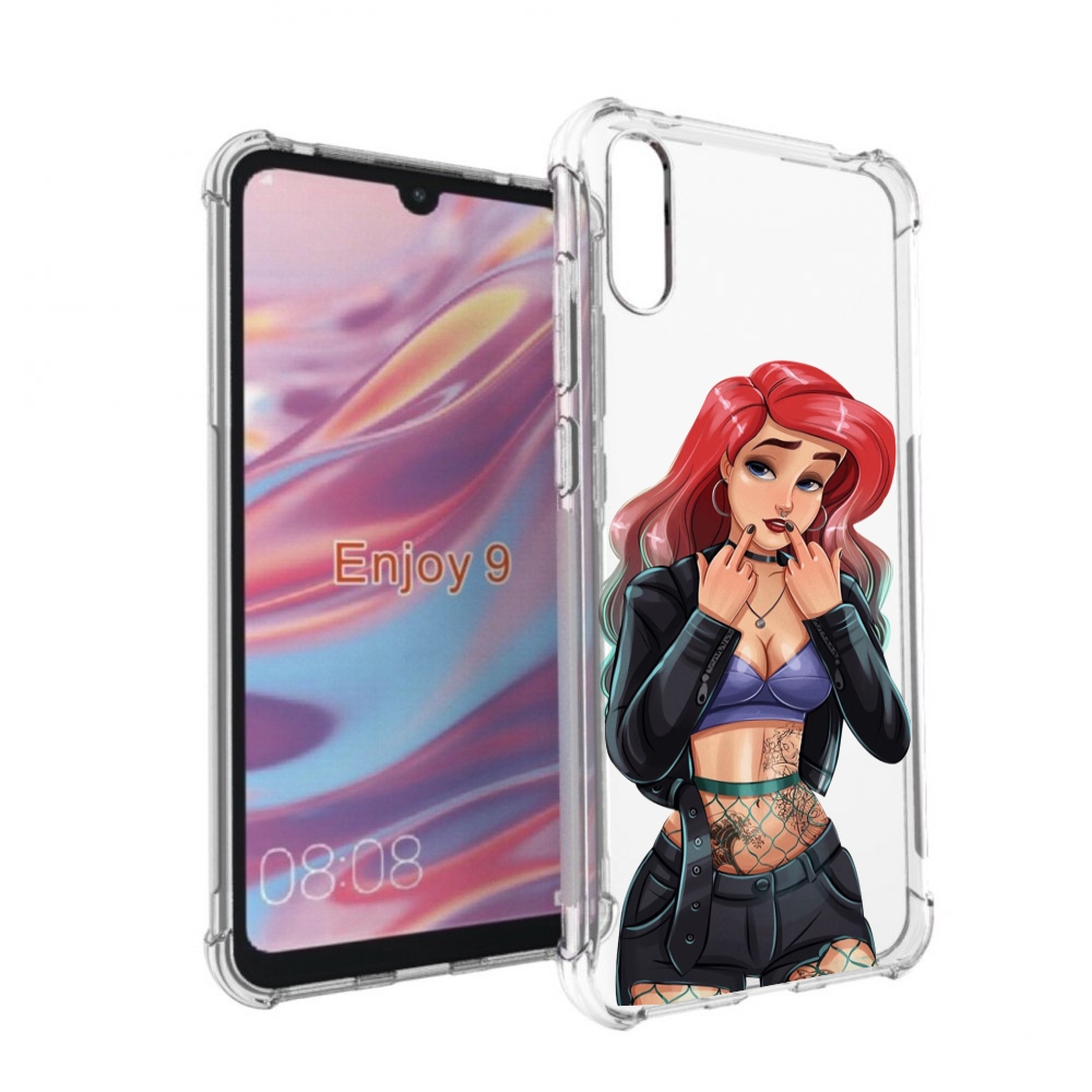 

Чехол бампер MyPads Ариэль-русалочка-готика для Huawei Enjoy 9, Прозрачный, Tocco