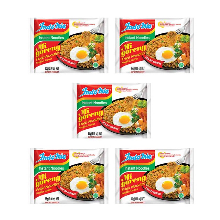 

Лапша быстрого приготовления Mi Goreng индонезийская жареная острая (5 шт. по 85 г)