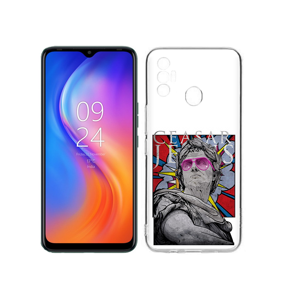 

Чехол MyPads Tocco для Tecno Spark 7 крутая статуя свободы, Прозрачный, Tocco