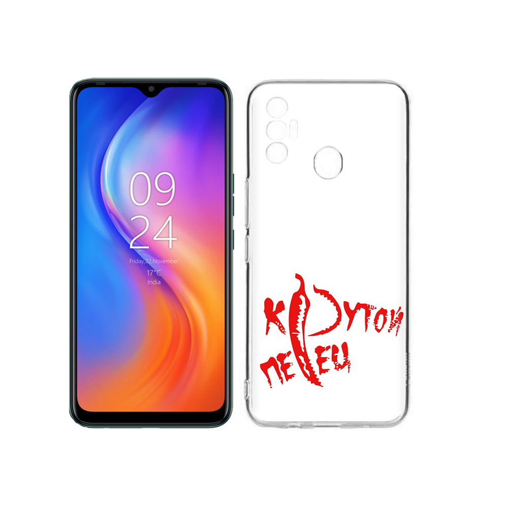 

Чехол MyPads Tocco для Tecno Spark 7 крутой перец, Прозрачный, Tocco