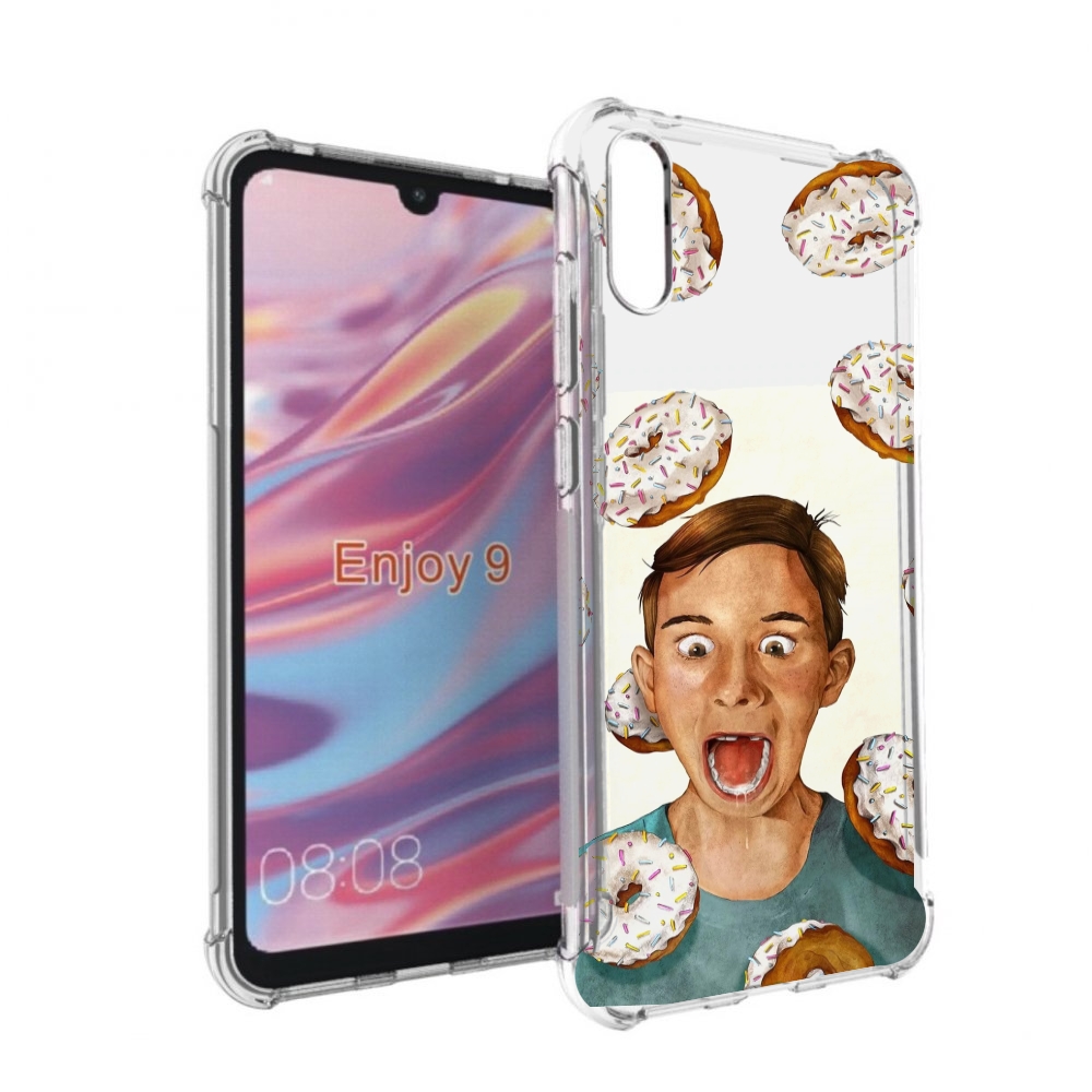 

Чехол бампер MyPads Бешенные-пончики для Huawei Enjoy 9, Прозрачный, Tocco