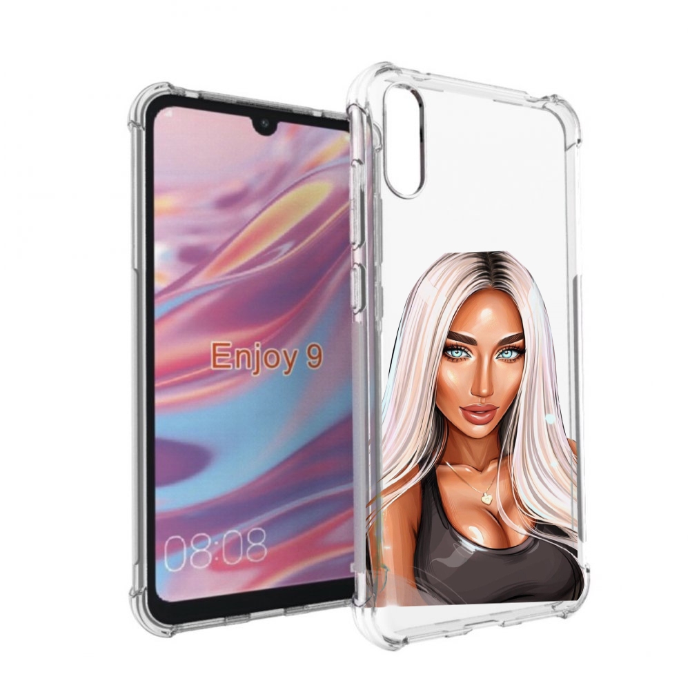 

Чехол бампер MyPads Блондинка женский для Huawei Enjoy 9, Прозрачный, Tocco
