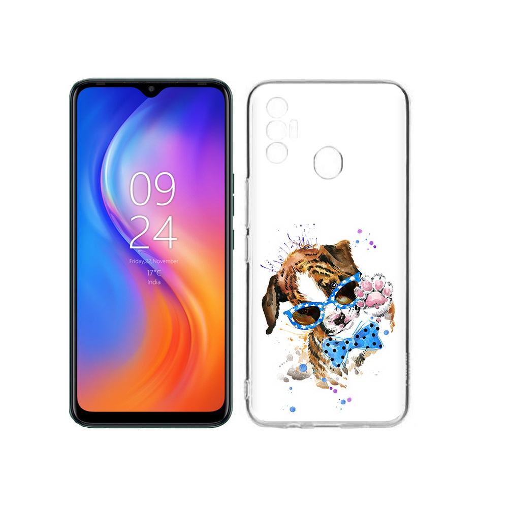 

Чехол MyPads Tocco для Tecno Spark 7 лапочка, Прозрачный, Tocco