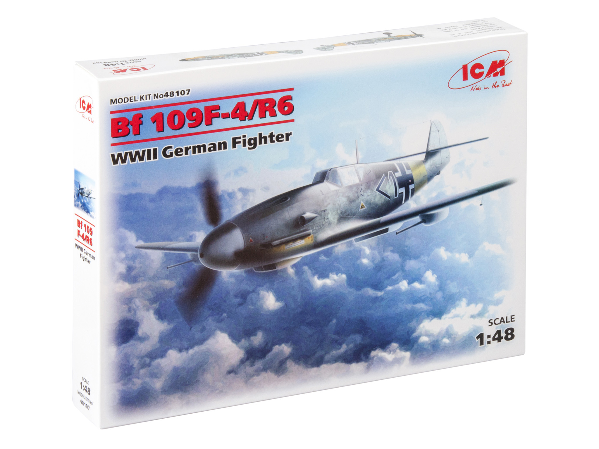 

Сборная модель ICM 1/48 Германский истребитель 2 MBBf 109F-4/R6 48107