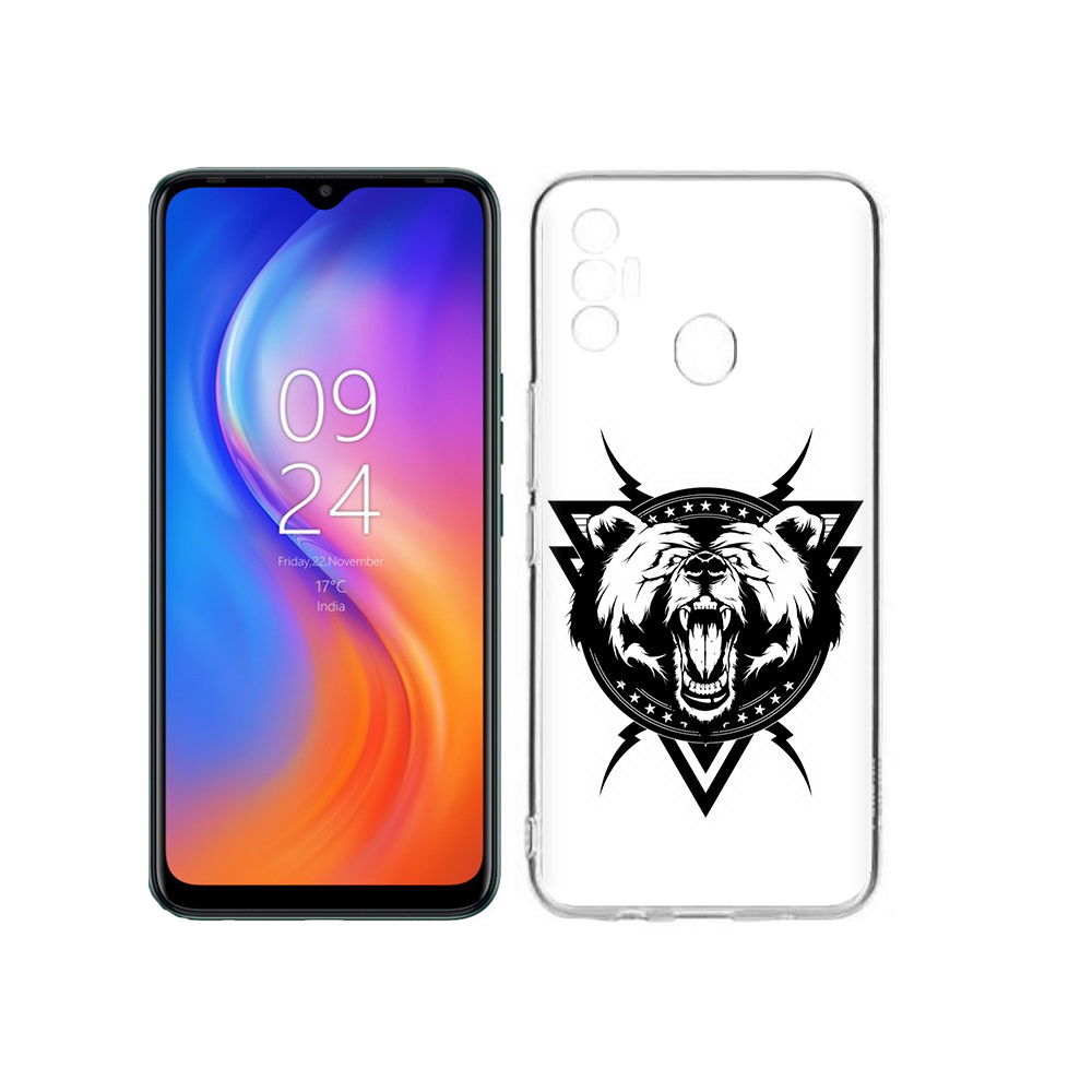 

Чехол MyPads Tocco для Tecno Spark 7 медведь в треугольнике, Прозрачный, Tocco