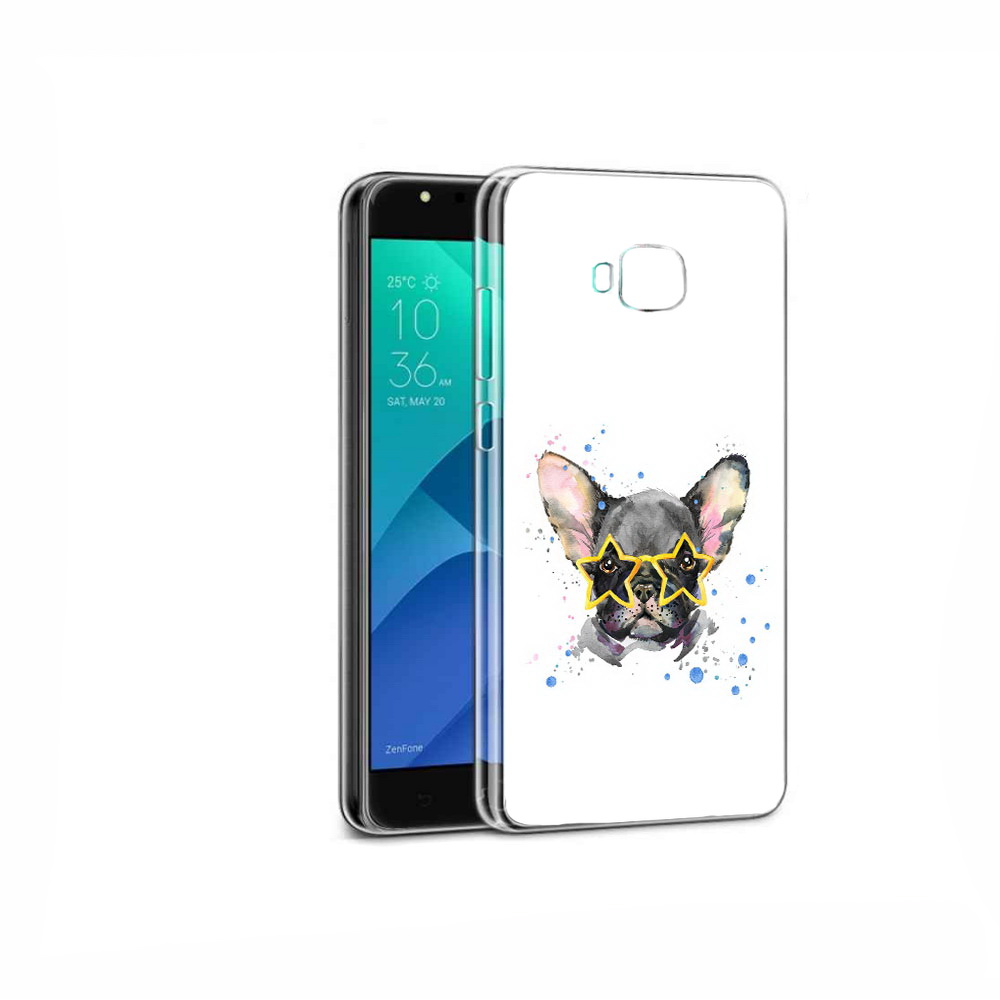 

Чехол MyPads Tocco для Asus ZenFone 4 Selfie буля в очках, Прозрачный, Tocco