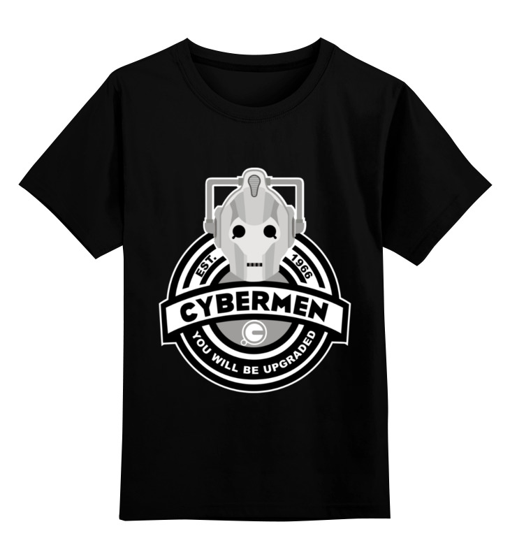 

Детская футболка Printio Cybermen цв.черный р.128, 0000003423924