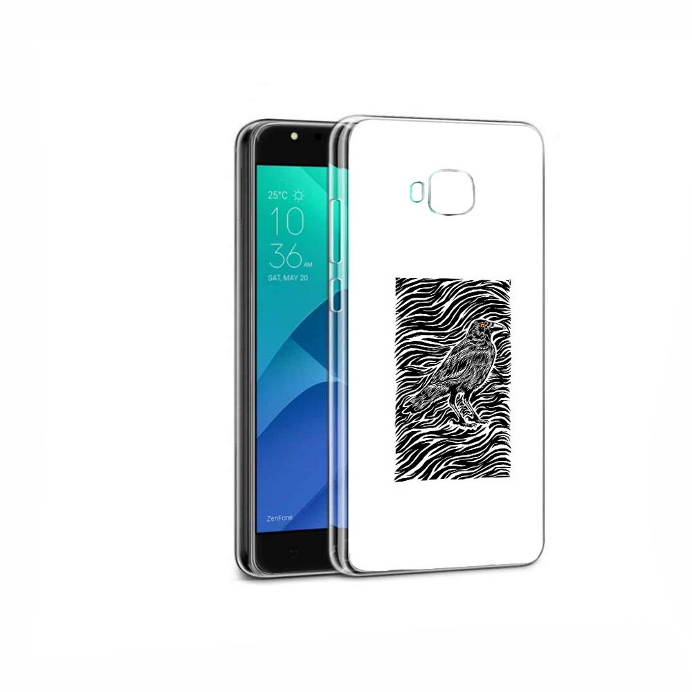 Чехол MyPads Tocco для Asus ZenFone 4 Selfie ворон в абстракции