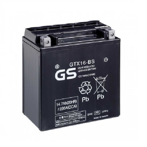 

Аккумулятор мото GS GTX16-BS (YTX16-BS, YTX20CH-BS) AGM