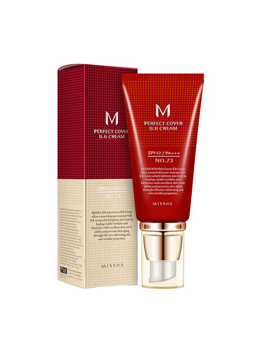 BB крем Missha M Perfect Cover BB Cream 23 Natural Beige 50 мл матирующий вв крем 23 eyenlip pure cotton perfect cover bb cream