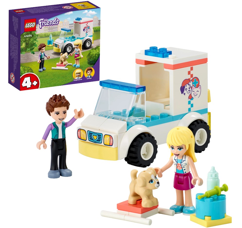 Конструктор LEGO Friends 41694 Скорая ветеринарная помощь, 54 детали конструктор город скорая помощь 328 деталей