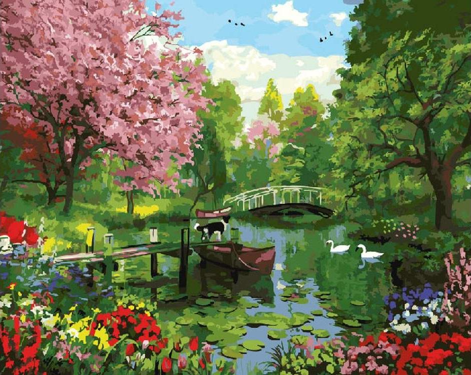 

Картина по номерам ВанГогВоМне Яркий пейзаж, 40x50, Яркий пейзаж