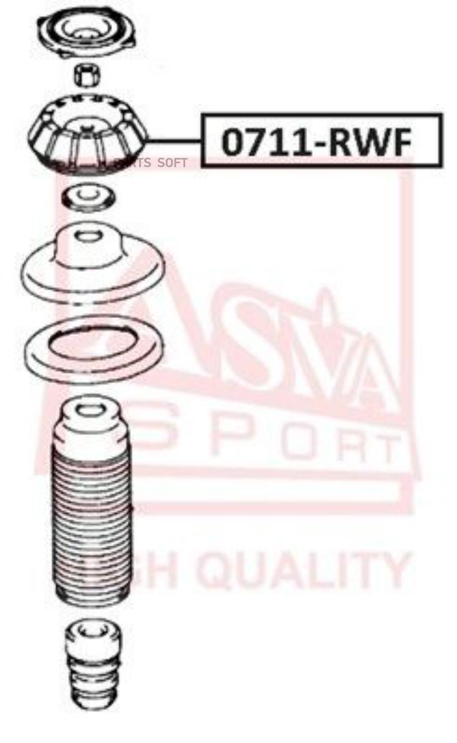 

Опора амортизатора Suzuki SX4 06>15 Fiat Sedici 06>14 ASVA 0711RWF