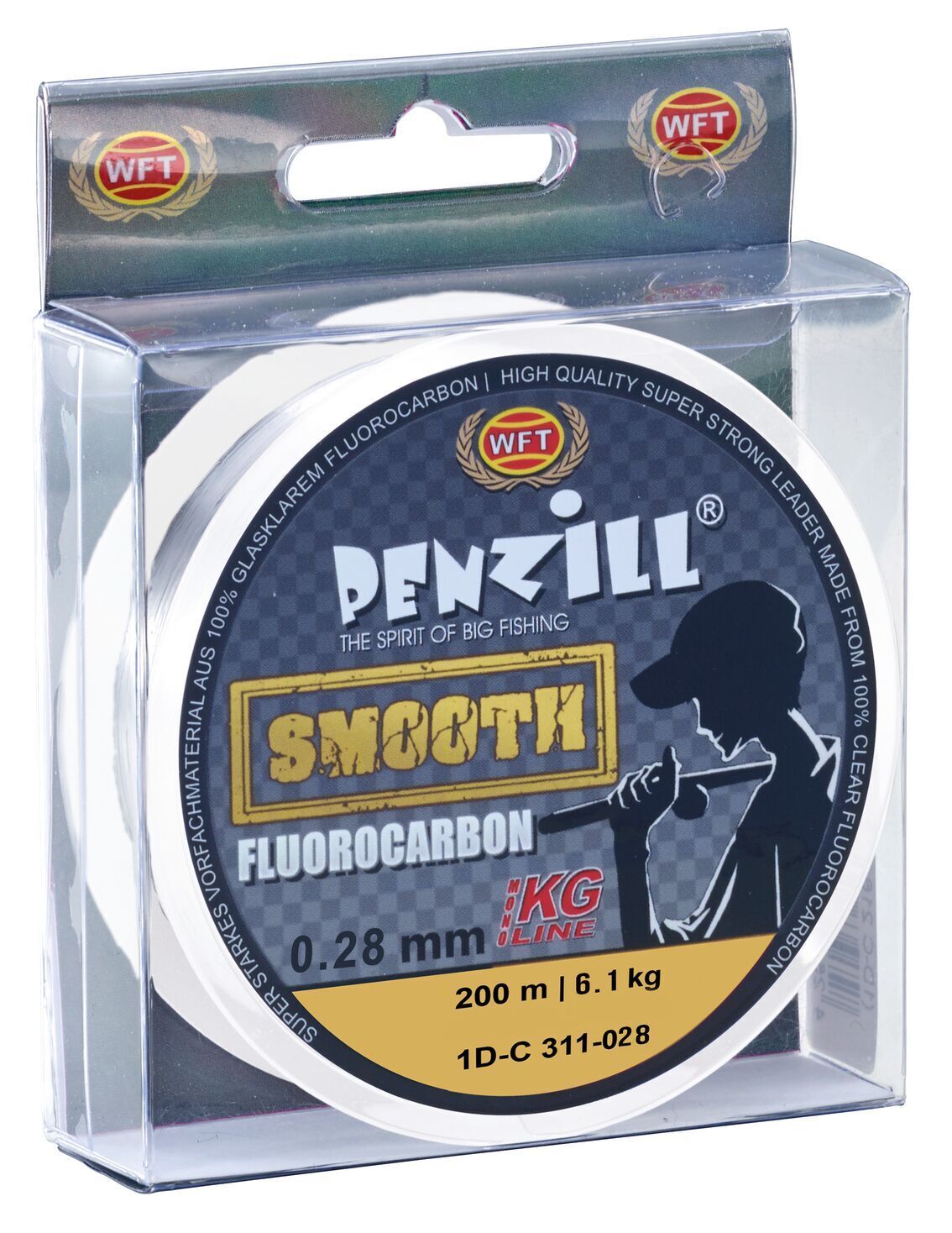 Рыболовная леска WFT KG Penzill Fluorocarbon Smooth 200 м, 0.28 мм Clear