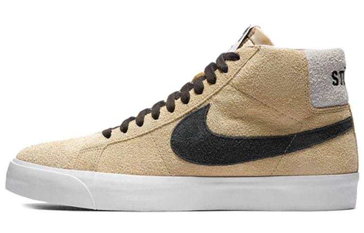 

Кеды унисекс Nike Stussy x Nike Blazer Midwest Gold бежевые 45 EU, Бежевый, Stussy x Nike Blazer Midwest Gold