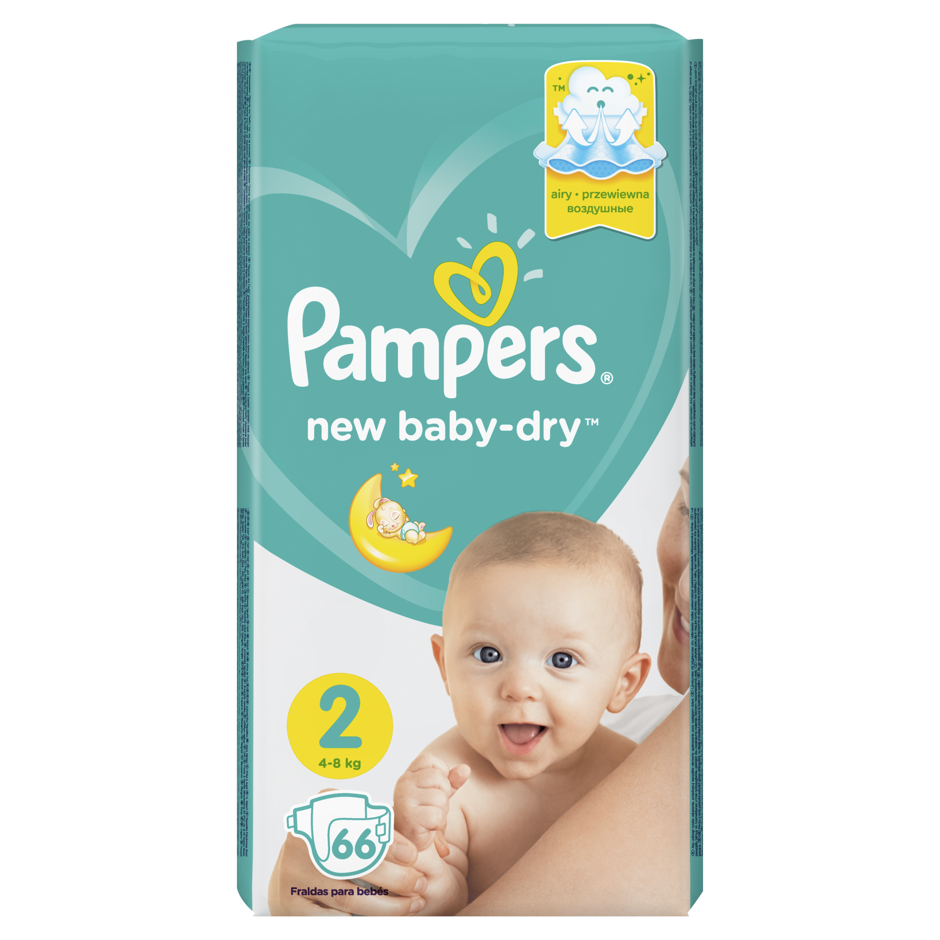 

Подгузники для новорожденных Pampers New Baby-Dry mini (3-6 кг), 66 шт.