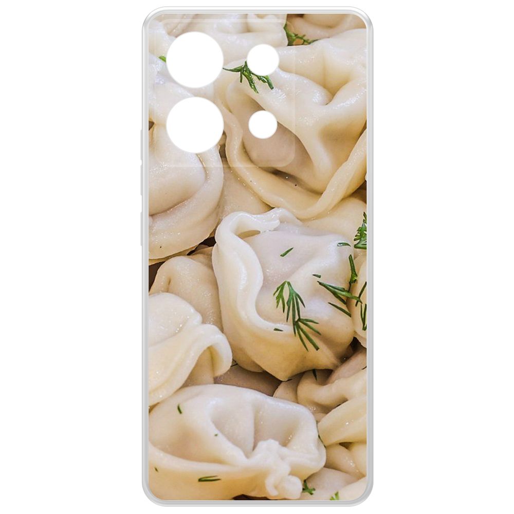 

Чехол-накладка Krutoff Clear Case Пельмешки для Xiaomi Poco X6, Прозрачный