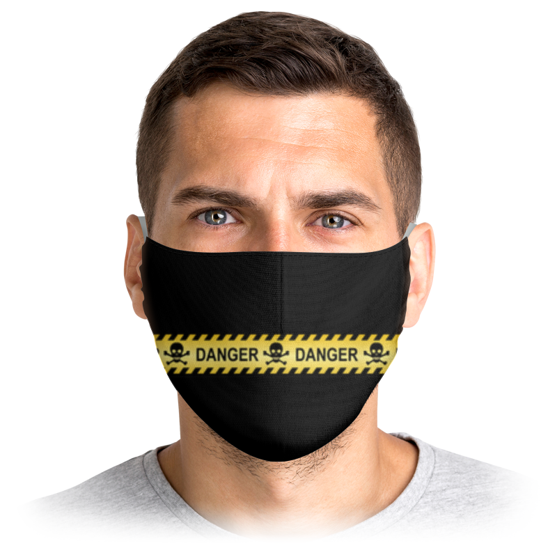 

Многоразовая маска Printio Danger желтая L, Danger